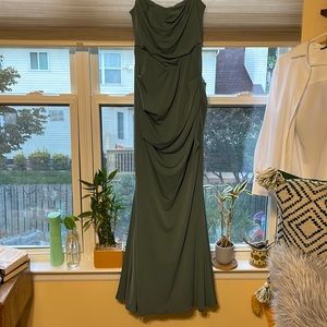 Forest corset maxi dress, size UK Medium